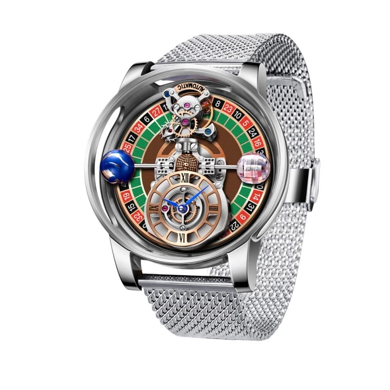DESAIN BARU Jam Tangan Pria Plating Merek-merek Ternama Jam Tangan Mewah Perjudian Cakram Kuarsa Meja Putar Jam Tangan Kasino