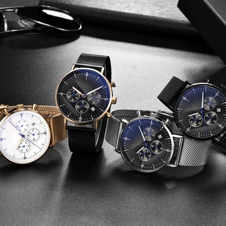 Net Strap Genuine Student Couple Watch Trendy Brand Waterproof Quartz Stainless Steel Watch For Men