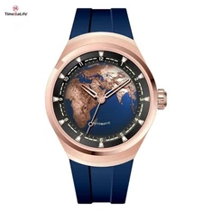 ODM Wandering Earth Mechanical Watch Dengan Tali Fluororubber