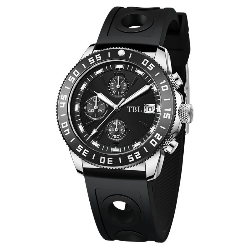 Stainless Steel Multi-function Quartz Watch Chronograph